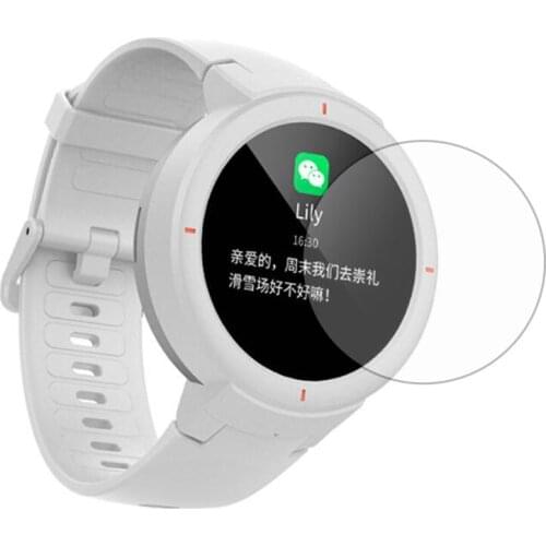 Tempered Glass Screen Protector Cover Clear Protective Film Guard For Xiaomi Huami AMAZFIT Verge 3 /Verge Lite Sport Smart Watch