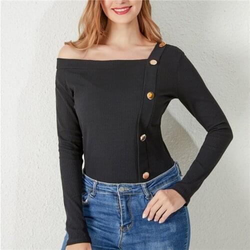 Women V-Neck Knitwear T-shirt Spring Long Sleeve Ribbed Knitted Top 2021 Spring Autumn Slim Elegant Pullover Button Sweaters