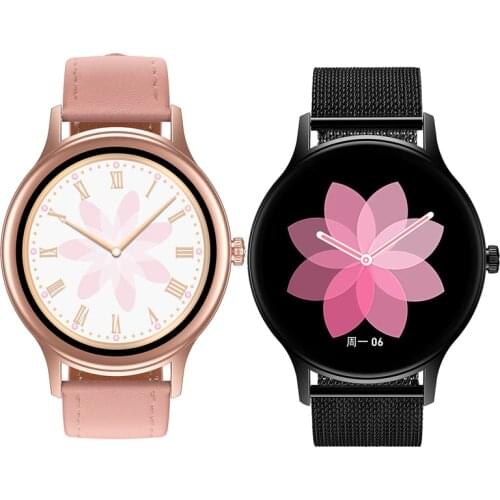 Woman Smart Watch 2020 Smartwatch Pink Fitness Bracelet With Custom Watchface Health Monitor Social Media Notification VS DT88