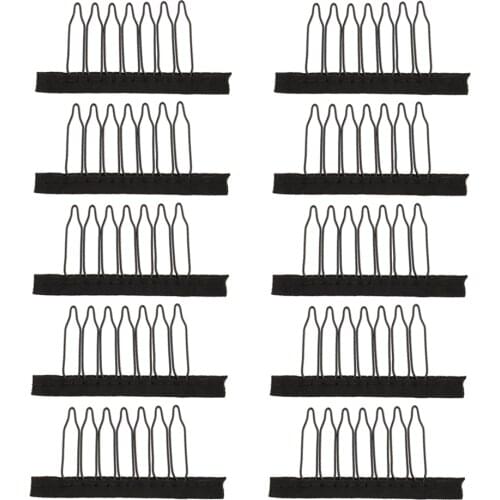 10Pieces 7 Teeth Hair Lace Wig Insert Combs Wig Cap Clips Wigs Accessories Wig Combs and Clips for Wig Cap