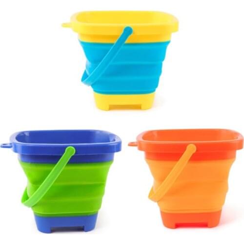 2.5 L Summer Kids Beach Play Sand Plastic Folding Portable Bucket& Sandbox Beach Game Toys Set For Children To Have Fun Factory