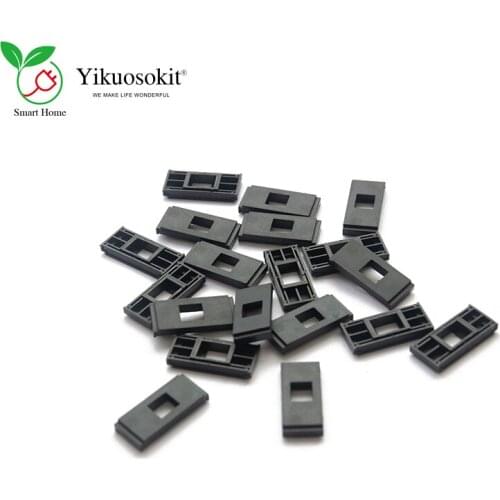 20pcs/Pack Matt Black RJ45 Plate Socket Accessories