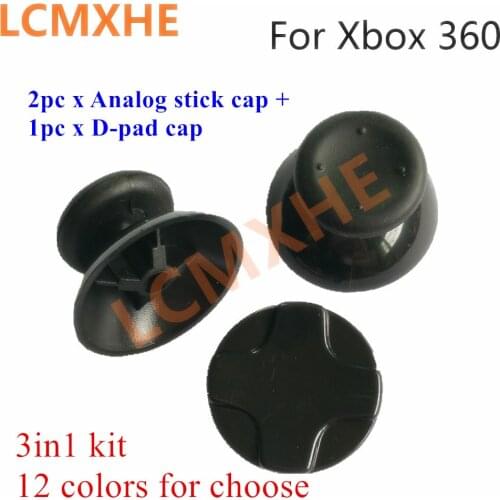 3in1 for XBOX 360 Plastic thumbstick analog sticks caps with Cross Buttons Dpad D-pad for xbox 360 wireless controller joystick