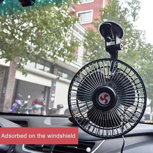 6 inch 12V Adjustable 360 Degree Rotatable Suction Cup Car Cooling Electric Fan