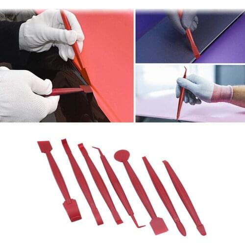 7Pcs Scraper Tools Car Accessories Squeegee Vinyl Wrap Film Edge-closing Tool For Automobile Scraper Tools Auto Accessories