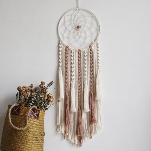 Bohemian Wind Chimes Tapestry Hand-woven Soft Wall Hanging Tassel Macrame Pendant Girls Home Bedroom Decoration Craft Gift