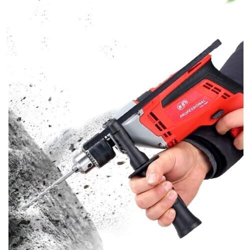 Household multifunctional high-power electric hand drill 220V impact drill hole drilling wall electric tool set