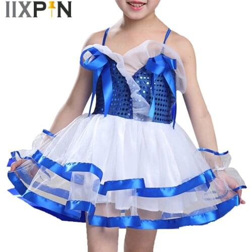 Girls Latin Dress Kids Dancewear Sleeveless Shiny Sequins Jazz Dance Costumes Children Stage Performance Modern Dance Dress