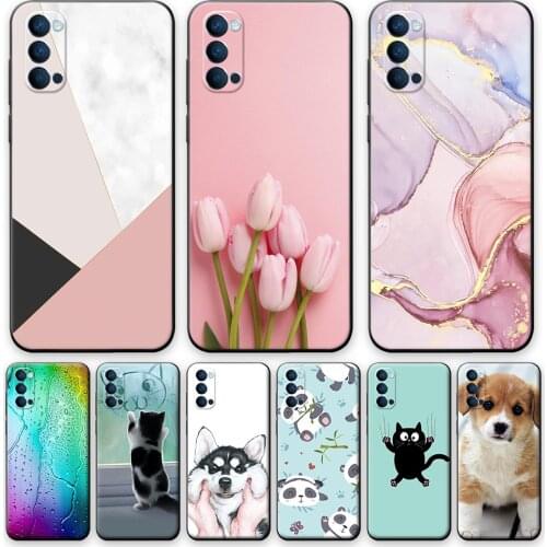 For Reno4 Case 5G Silicone Back Cover For Reno4 Pro Case 5G Soft TPU Phone Case For OPPO Reno4 5G Cute Case on OPPO Reno4 Pro 5G