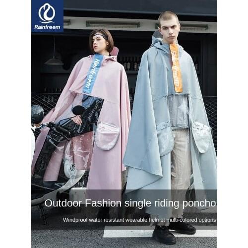 Raincoat Electric Car Poncho plus-Sized-Large Thickened Single Female Riding Full Body Rainproof Battery Car Male Raincoat