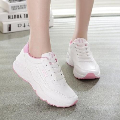 Summer Spring Fashion Women Casual Shoes Pu Leather Platform Shoes Breathable Women Sneakers Ladies flats All-match Trainers