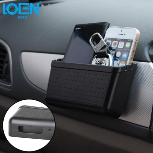 LOEN 1PC Sticking Hanging Car Door Storage Box Bag Organizer Phone Garbage USB Charging Card Holder Pockets Car-styling