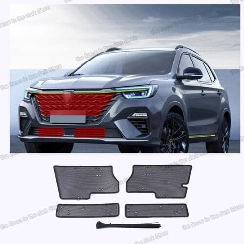Lsrtw2017 Car Front Grill Anti-insect Net Protector Middle Bumper for Mg Roewe Rx5 Max 2019 2020 2021 Accessories Auto Styling