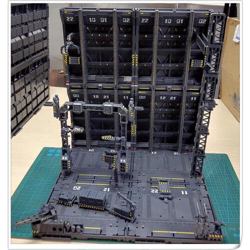 CG Gundam Hangar Domain base Scenario building action figure model , ABFG combination
