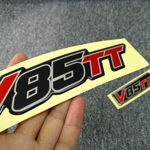 Motorcycle stickers V85TT For Moto Guzzi V85 TT Tank pad Protection decal Luggage Aluminum Case Protector V 85 TT Emblem 2019