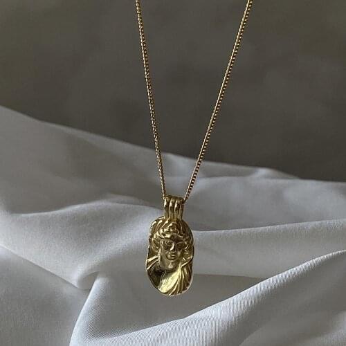 INS Authentic 925 Sterling silver Abstract portraits ART pendants necklace Fine Jewelry Friendship gift TLx571