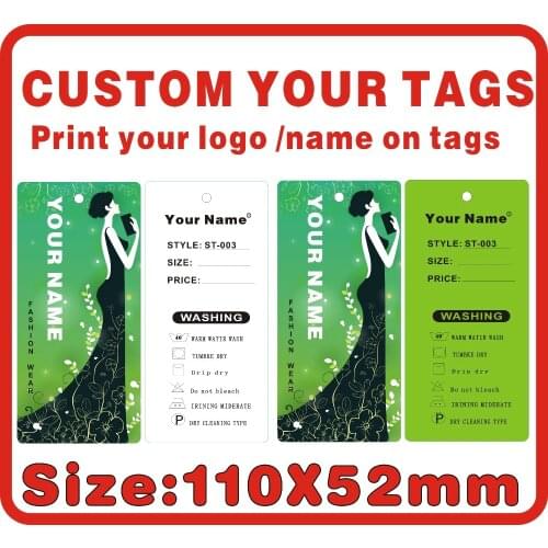 Professional custom cloth tags ,can print your logo on tags Paper free shipping , A5