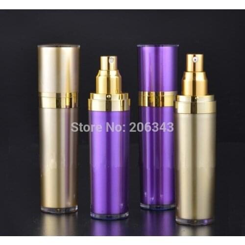 50ML purple acrylic cone-shape pump lotion bottle,cosmetic container,press pump bottle ,Cosmetic bottle Cosmetic Packaging
