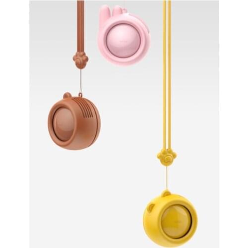Hand-Held Small Lanyard Fan, Portable Neck-Mounted Fan, Air Cooling Fan, Creative Cute Animal Shape