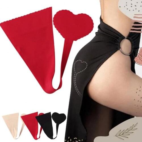 Women Panties Heart Shape Skin-Friendly Nylon Strapless C-string Nightwear Accessories Underwear Women Panties Underwear Panties