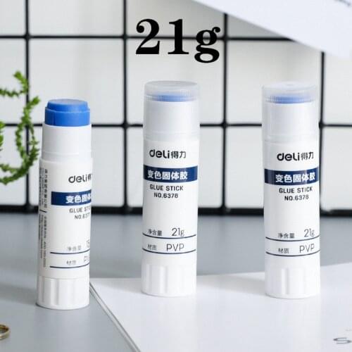 Deli21g solid glue student hand glue stick paper bill envelope paste glue stick PVP strong adhesive school supplies office
