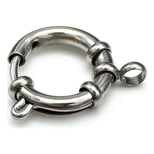 Hot sale 316L stainless steel Spring Ring Clasp DIY Claw Jewelry Hooks Pearl Necklace/Bracelet Connector Lobster Clasp fashion