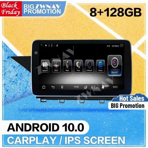 8+128 Android 10 Car Stereo DVD Player GPS Glonass Navi for Mercedes-Benz GLK X204 2008-2012 Audio Multimedia Radio BT head uint