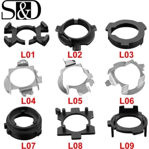 2pcs H7 LED Headlight Base Holder Adapter Socket Connector S3 For Ford Focus VW Golf Opel BMW 5 Series Mercedes-Benz Audi A3