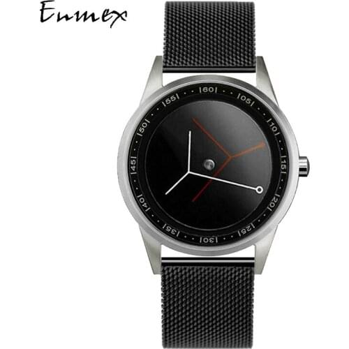 2021 Enmex design wristwatch branch creative design stainless steel case Oil Painting face fashion quartz clock watch