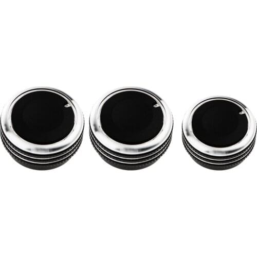 3 Pieces Air Conditioner Knob Control Switch For Vela Vitz Vios ABS Plastic and Aluminum Alloy