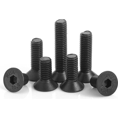 20/55pcs Hexagon Socket Flat Countersunk Head Screw Carbon Steel M2 M2.5 M3 M4 M5 M6 M8 Hex Socket Bolts Machine Screw DIN7991