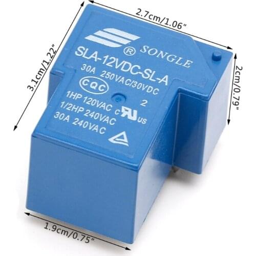 5PIN 12V 30A Power Relays SLA-12VDC-SL-A High Current Coil Power PCB Relay