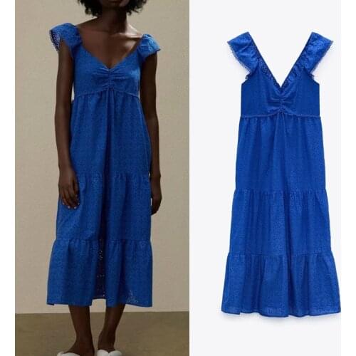 Синие летние платья BBWM WOMAN China At AliExpress