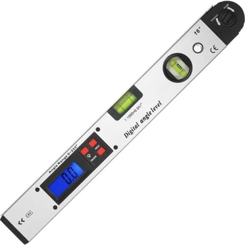 0-225 Degree Digital Angle Level Meter Angle Finder Gauge 400mm 16inch Electronic Protractor Inclinometer with Dual Spiritlevel