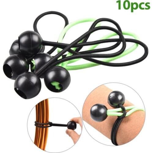 10pcs Elastic Rope Ball Bungee Cord Tarp Awning Canopy Bungee Cords Strap Fixing Tie Rope For Hooking Camping Outdoor Tools