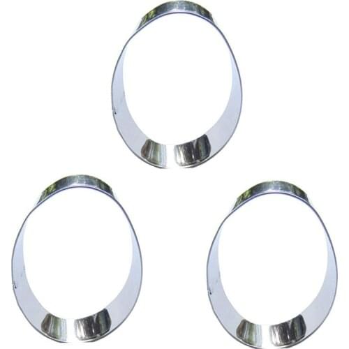 Gooses Egg shape 3 piece biscuit cutting molds, baking tools, cake decorating soft candy tools