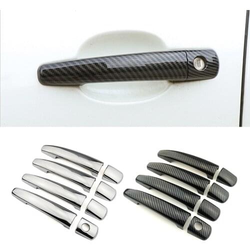 For Peugeot Partner 2008-2019 Expert Tepee Carbon Fiber Color Modify Refit Chrome Door Handle Cover Trim Protection Sticker