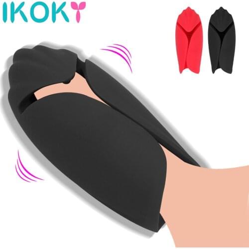 IKOKY Glans Massager Blowjob Vibrator 9 Modes Sex Toys for Men Male Masturbator Strength Stamina Training Penis Cock Trainer