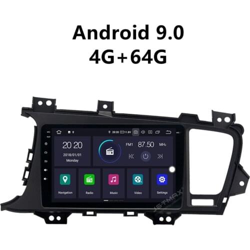 JSTMAX 9'' Android 9.0 4G + 64G ISP Screen Car DVD Radio Stereo Player For Kia K5 Optima 2011 2012 2013 2014 2015 Radio
