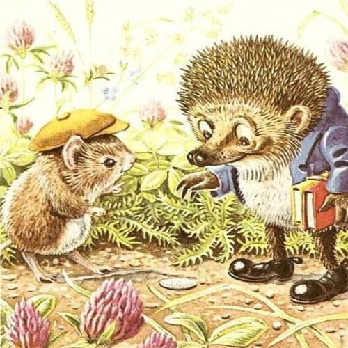 Cartoon Hedgehog Squirrel 5D Diy Diamond Painting Cross Stitch Kits Full Round Picture of Rhinestone Mosaic EmbroideryZP-2120