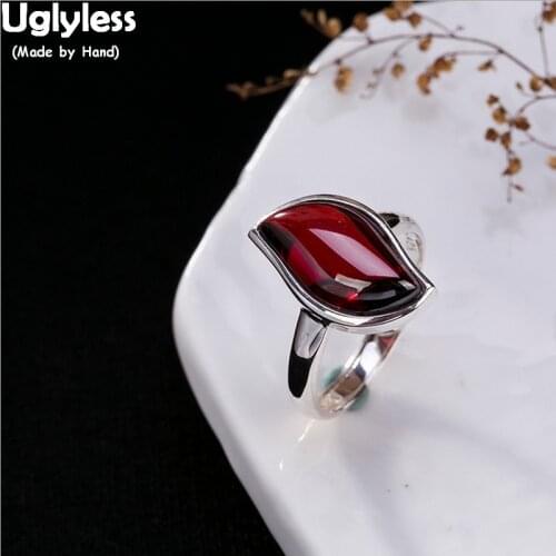 Uglyless S 925 Sterling Silver Irregular Finger Rings Women Natural Chalcedony Ring Handmade Luxury Gemstone Rings Fine Jewelry