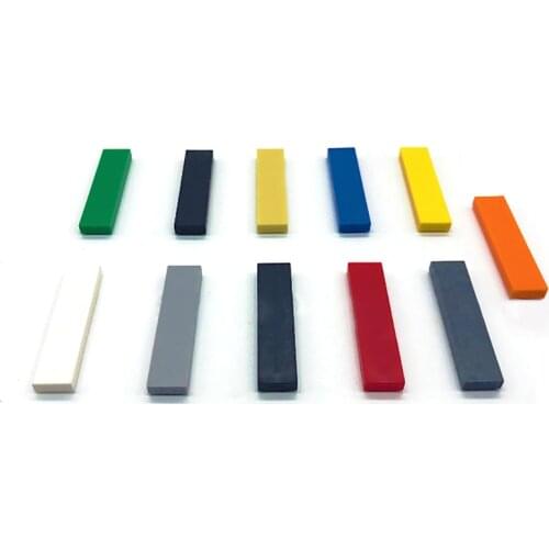 25pcs DIY Building Blocks Thin Figure Bricks Smooth 1x4 Dots Educational Creative Size Compatible With 2431 Toys for Children