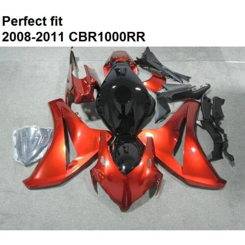 Top sell fairing kit for Honda injection fairings CBR1000RR 08 09 10 11 wine red black fairings set CBR 1000RR 2008-2011 SZ04