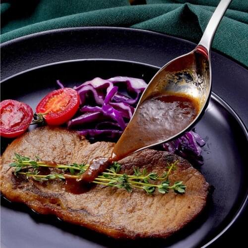 Steak Sauce Spoon Oil Spoon Long Handle Stainless Steel Sauce Soup Spoon Kitchen Supplies Durable Hotel Tableware