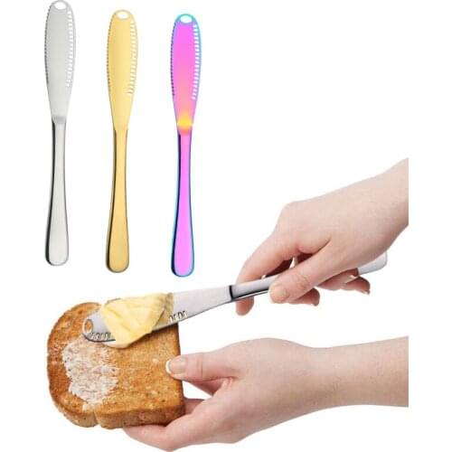 Multifunction Butter Knife Stainless Steel Cheese Butter Cutter Cream Knife Western Bread Jam Cheese Spreader Utensil Knife Tool
