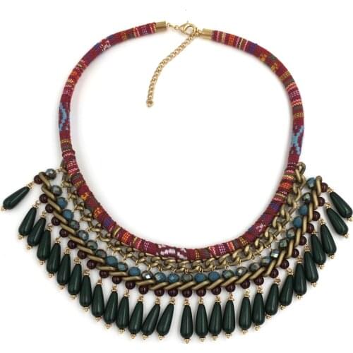 Fashion jewelry handmade Luxury necklace wholesale Bohemia collier tassel pendants Necklace vintage necklace