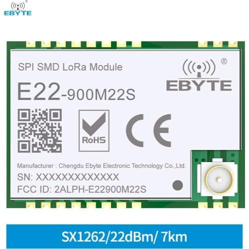SX1262 868MHz Module Electronic Components 22dBm Wireless Transceiver LoRa GFSK IOT Long Range 7km EBYTE E22-900M22S SPI