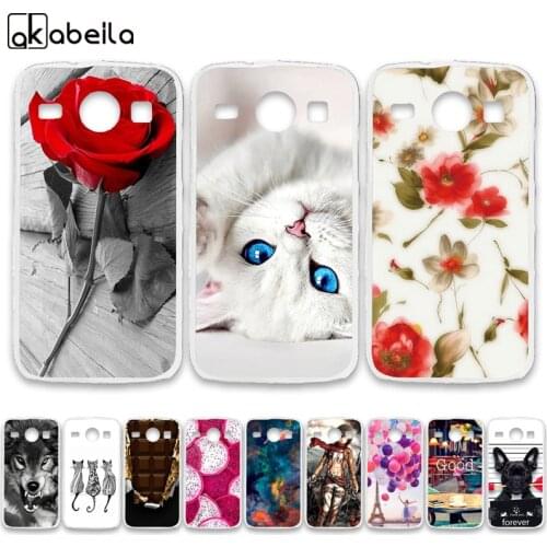 AKABEILA Soft TPU Phone Cases For Samsung Galaxy Core I8260 I8262 GT-I8262 8260 GT i8262 8262 Cover Nutella Flamingo Bag