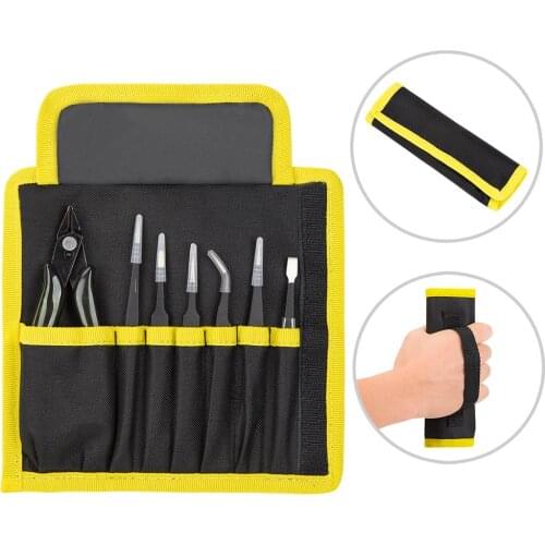 JCD Ceramic Precision Tweezers Set With Wire Stripper Cutter For Electronics Soldering DIY Cell-Phone Home Repair Tools Kit