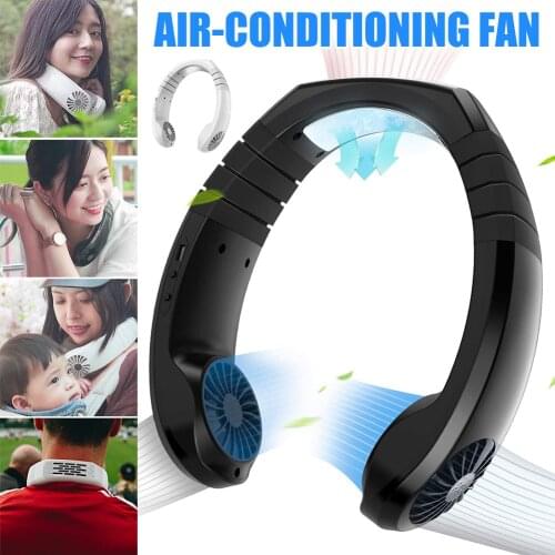 Spot Personal Air Conditioner Neck Fan Cooler Portable Smart Cooling Neckband Fan Rechargeable VJ-Drop